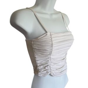 Hollister White Ruched Top